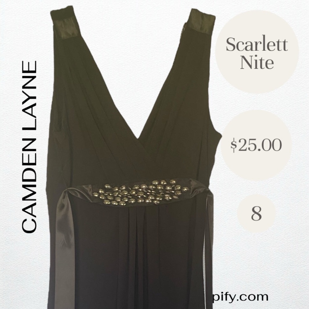 Scarlett Nite Black Sleeveless V-Neck Maxi Dress - Picture 3 of 5